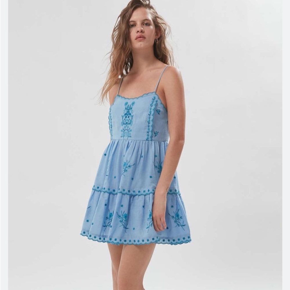 Blue floral Urban Outfitters dress